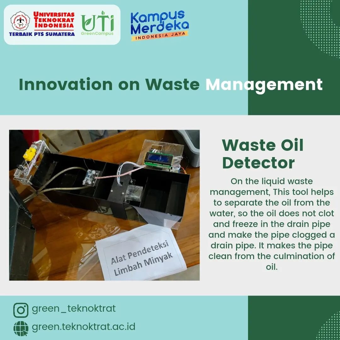 Waste Oil Detector From Universitas Teknokrat Indonesia’s Student