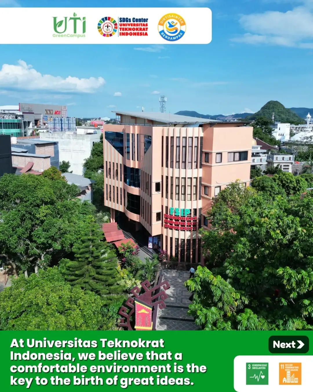 Universitas Teknokrat Indonesia Strengthens Sustainable Campus Vision Through Green Open Spaces That Support Learning and Well-Being